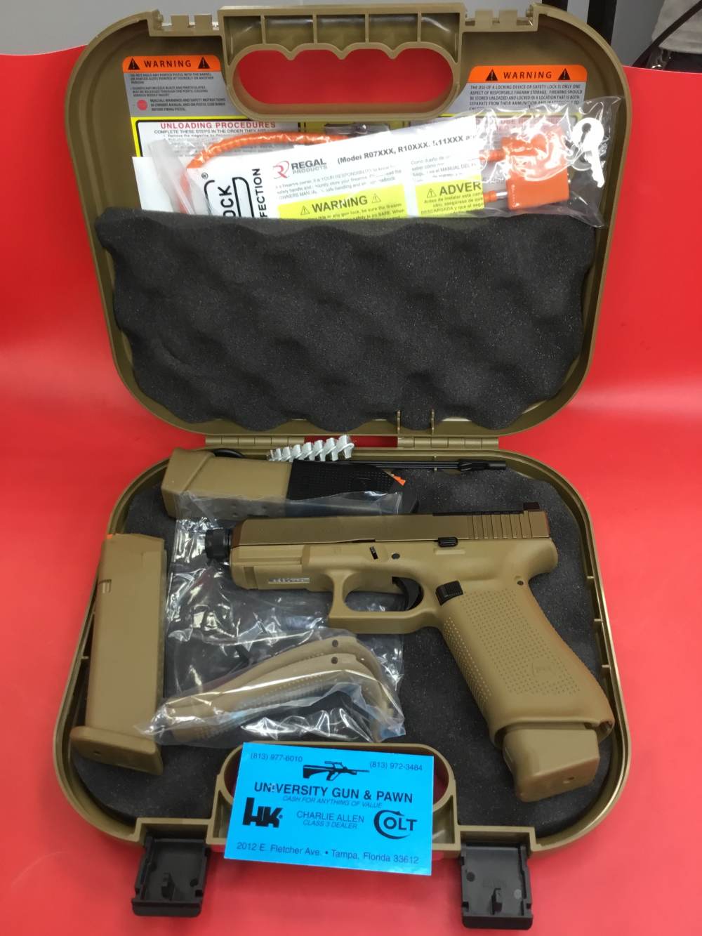 Glock 19x V MOS Davidson exclusive 9mm FDE TAN Threaded Barrel 19/17rd 4.52-img-1