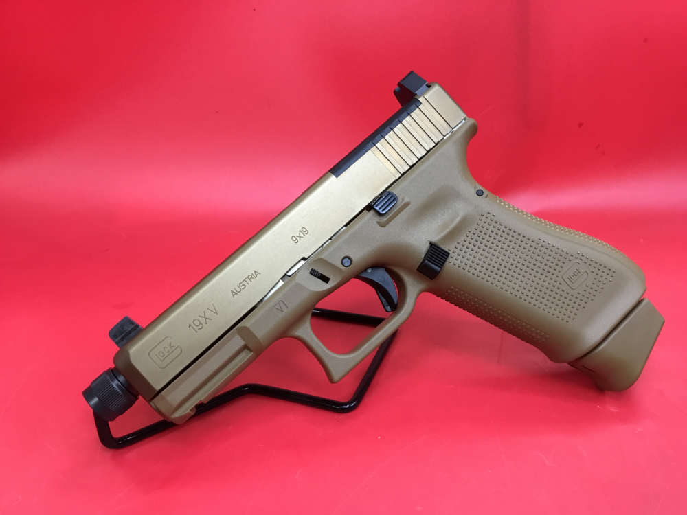 Glock 19x V MOS Davidson exclusive 9mm FDE TAN Threaded Barrel 19/17rd 4.52-img-2