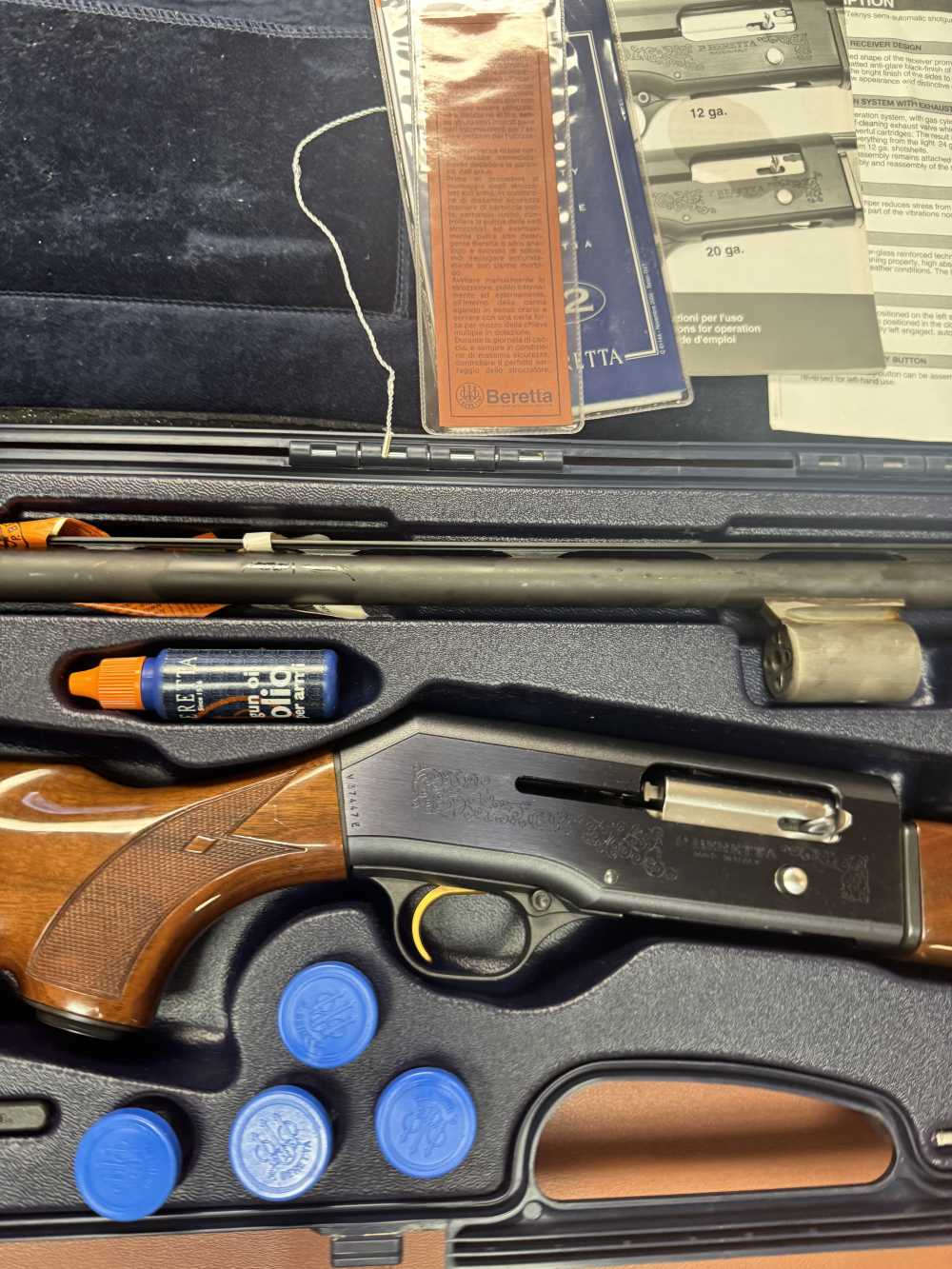 BERETTA 390 20 GAUGE WITH SPORTING BARREL, VERY COMPLETE-img-3