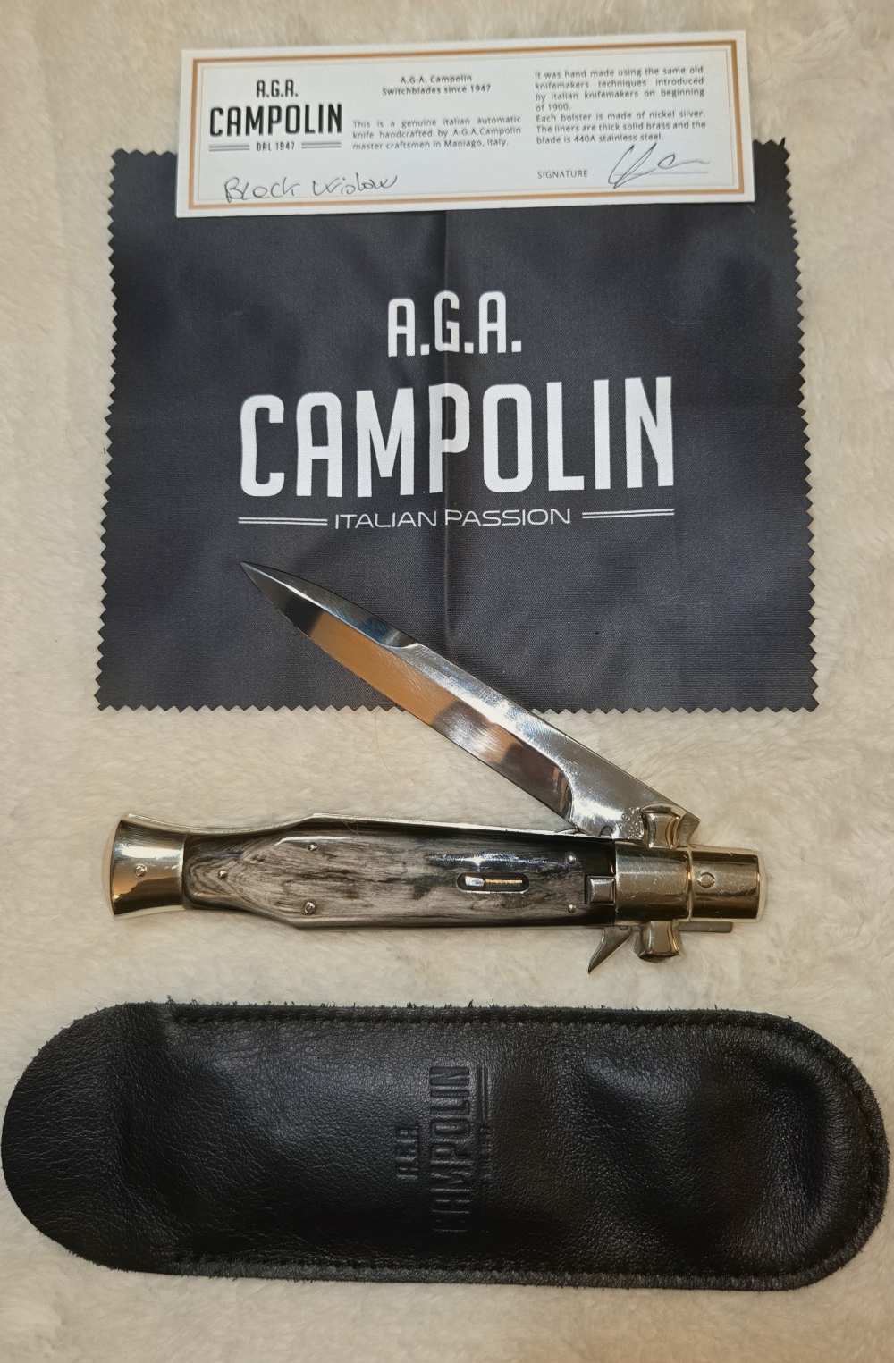 MINT - 5mm AGA CAMPOLIN BLACK WIDOW - BEAUTIFUL BRAZILIAN HORN-img-0
