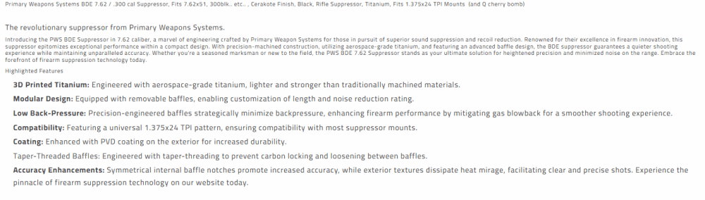 PWS 7.62 Titanium Suppressor-img-1