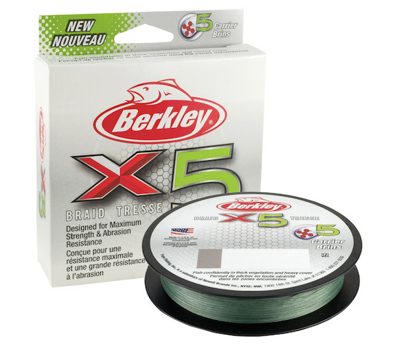 BERK X5 BRAID 165YD LO VIS GRN 65#-img-0