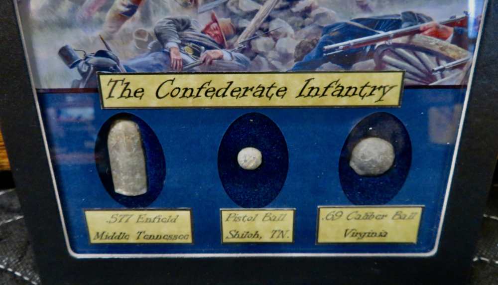 CONFEDERATE INFANTRY CIVIL WAR RELIC DISPLAY — ENFIELD, SHILOH & VIRGINIA-img-2