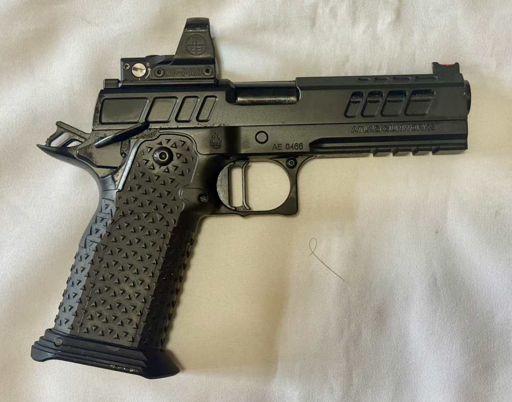 Used Atlas Athena 9mm Pistol Black with Leupold Pro NV 2.5 sight -img-1