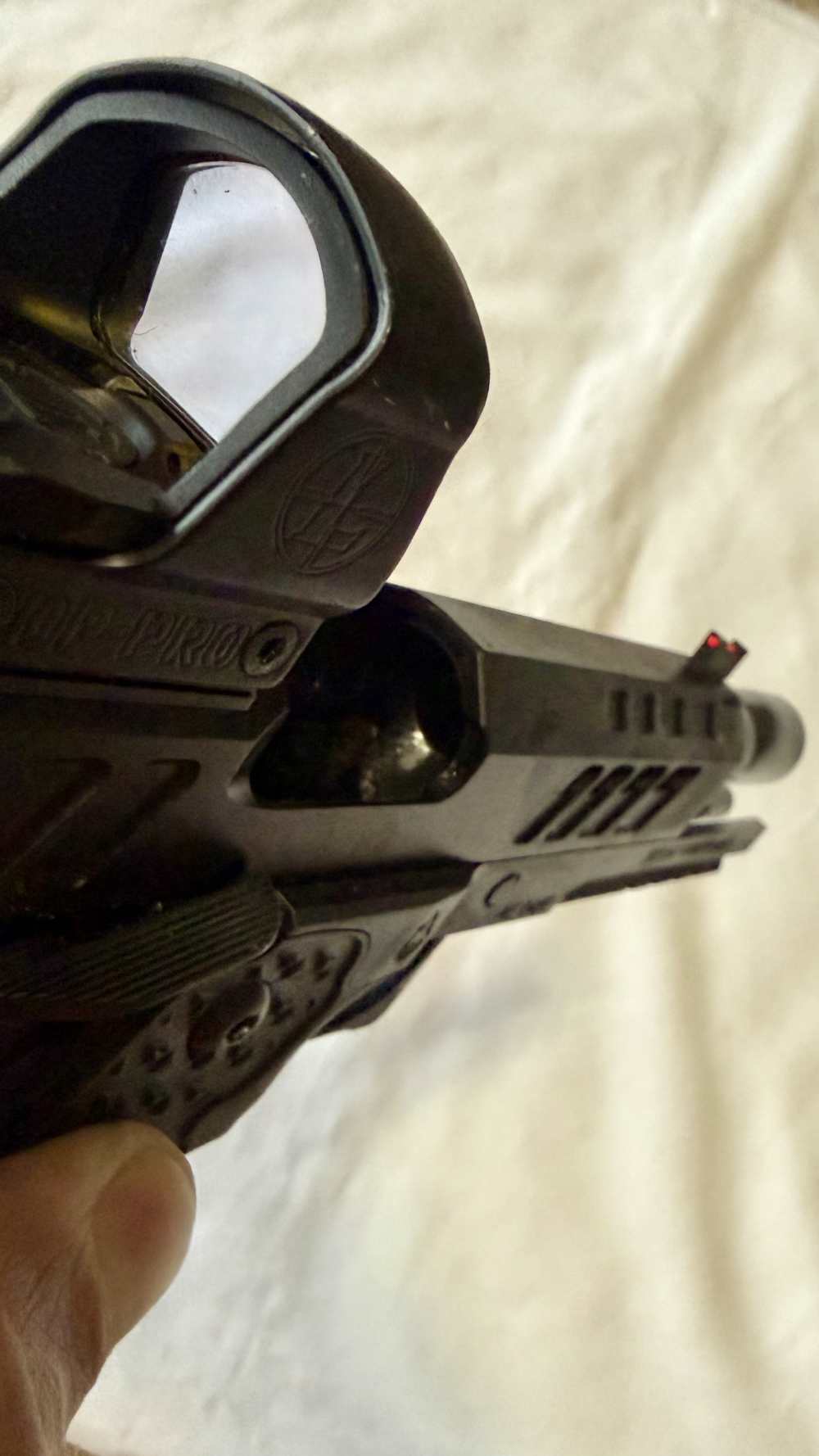 Used Atlas Athena 9mm Pistol Black with Leupold Pro NV 2.5 sight -img-6