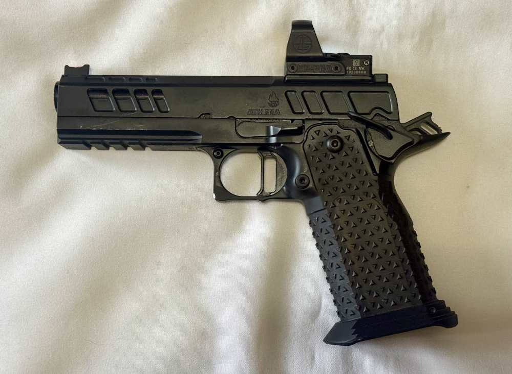 Used Atlas Athena 9mm Pistol Black with Leupold Pro NV 2.5 sight -img-2