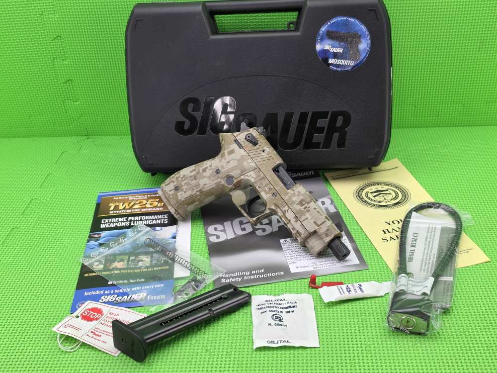 RARE SIG SAUER * DESERT DIGITAL CAMO * MOSQUITO MOS-22-DD-TB 22 LR THREADED-img-1