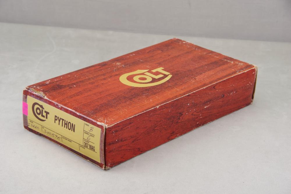 1976 Colt Python 357 Mag 6'' Blue 99% w/ Orig Box & Papers Bonded Ivory-img-3