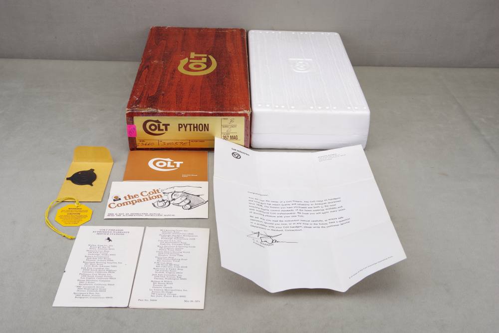 1976 Colt Python 357 Mag 6'' Blue 99% w/ Orig Box & Papers Bonded Ivory-img-5