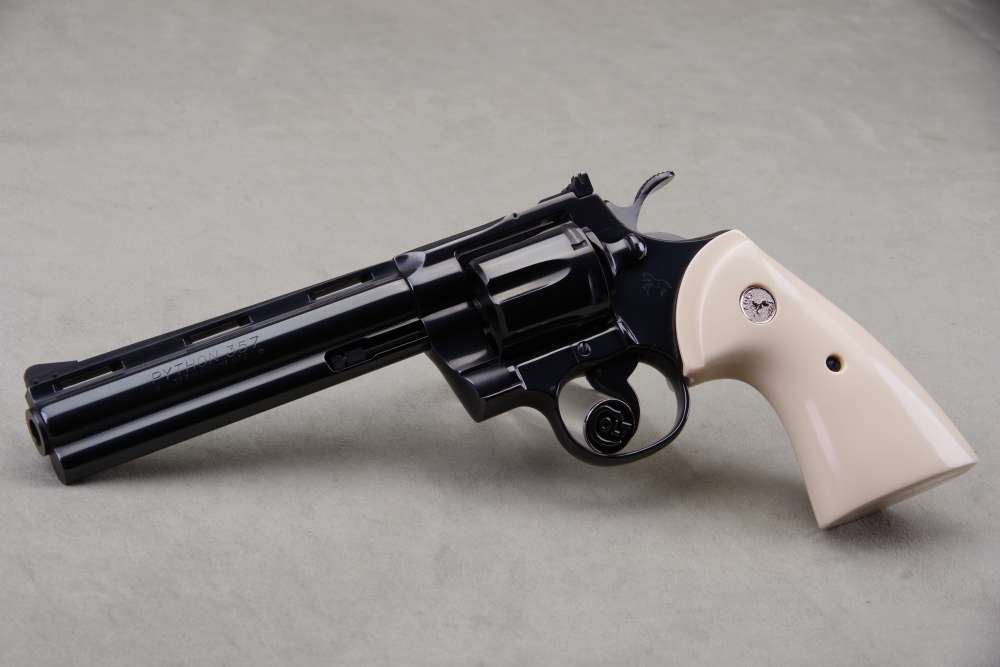 1976 Colt Python 357 Mag 6'' Blue 99% w/ Orig Box & Papers Bonded Ivory-img-7