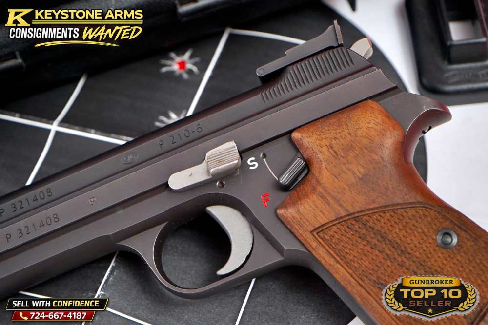 Spectacular Sig SIGARMS P210-6 Target 9MM Original Case & Test Target-img-4