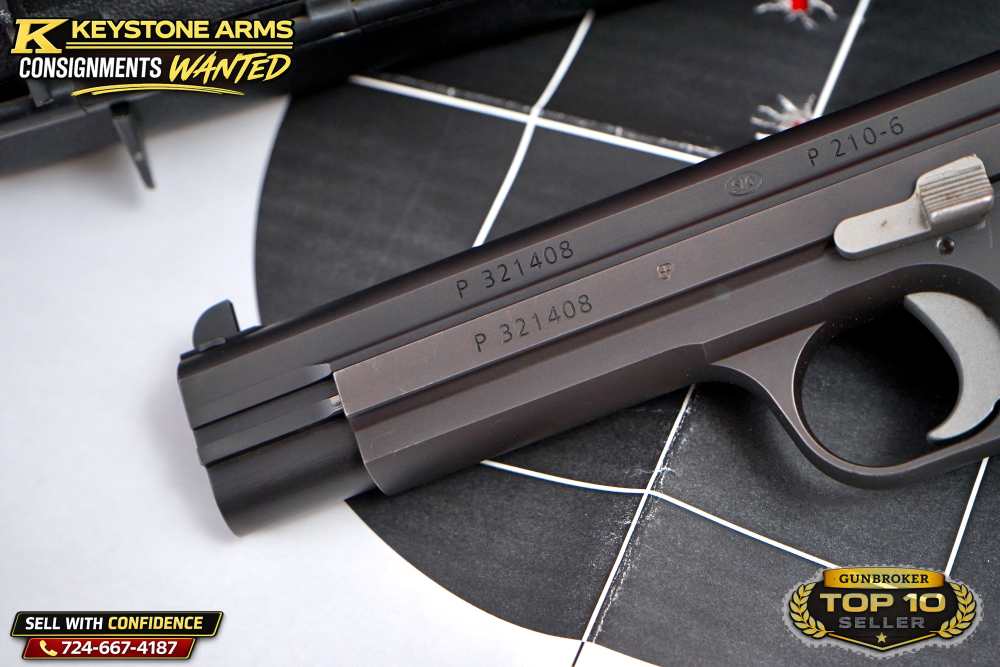 Spectacular Sig SIGARMS P210-6 Target 9MM Original Case & Test Target-img-3
