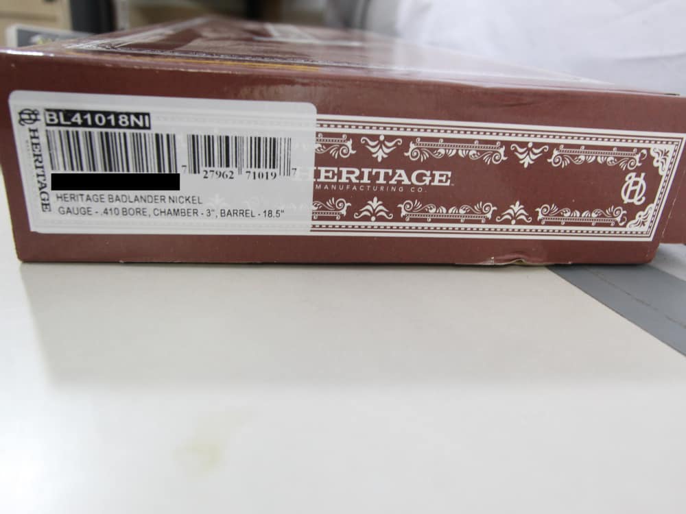 NIB Heritage Badlander SxS Shotgun 410ga-3" 18.5" Nickel Walnut BL41018NI-img-2