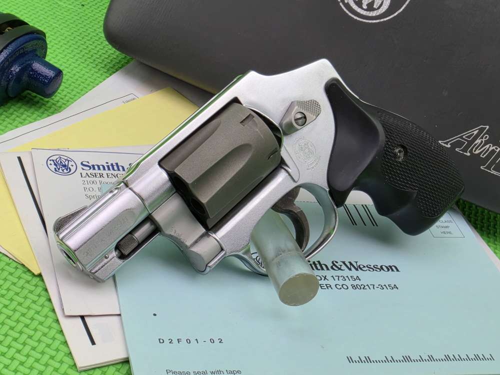 S&W SMITH & WESSON 332 Ti AIRLITE TITANIUM 32 H&R MAG MADE 1999 ONLY + BOX -img-7