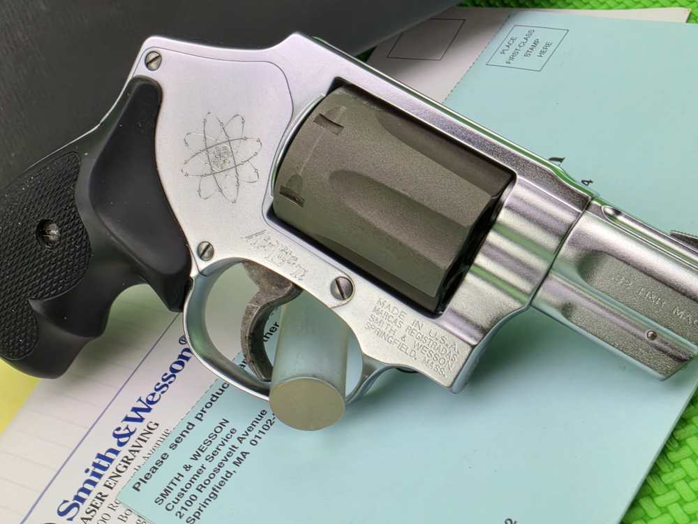 S&W SMITH & WESSON 332 Ti AIRLITE TITANIUM 32 H&R MAG MADE 1999 ONLY + BOX -img-9