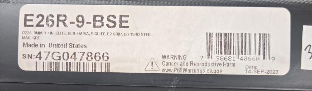 Sig Sauer 226 Elite 9mm 4.4" barrel NIB -img-3