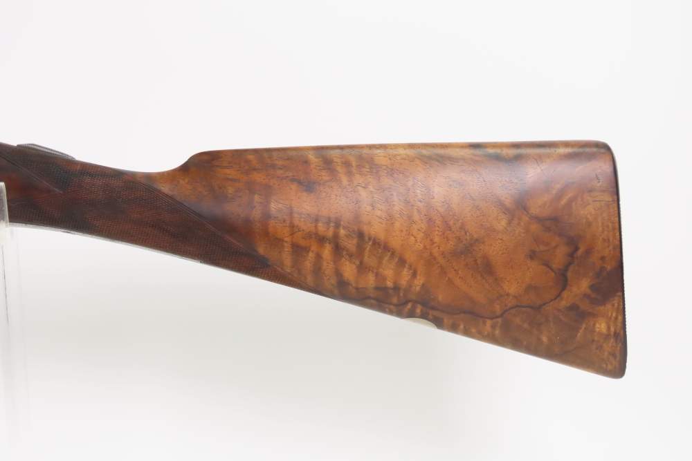 ENGRAVED British JAMES CARR & SONS Side x Side C&R HAMMERLESS 12 g. Shotgun-img-19