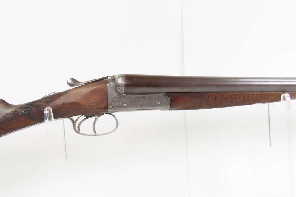 ENGRAVED British JAMES CARR & SONS Side x Side C&R HAMMERLESS 12 g. Shotgun-img-2