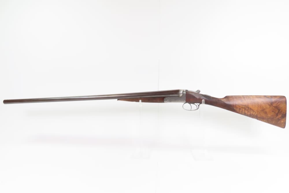 ENGRAVED British JAMES CARR & SONS Side x Side C&R HAMMERLESS 12 g. Shotgun-img-16