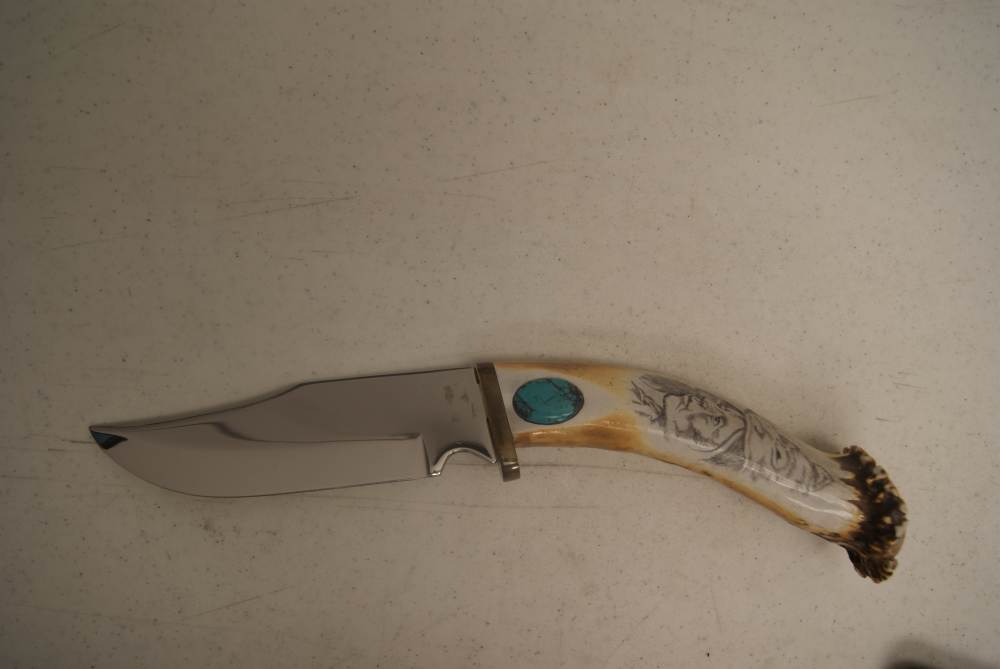 FIXED BLADE HUNTING KNIVE SIGNED P.K.-img-10