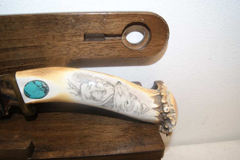FIXED BLADE HUNTING KNIVE SIGNED P.K.-img-2