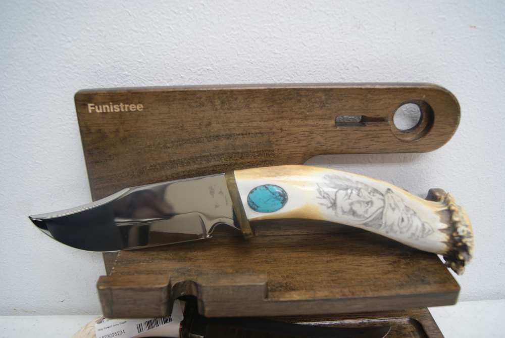 FIXED BLADE HUNTING KNIVE SIGNED P.K.-img-0
