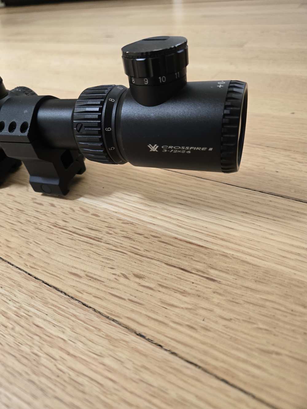 Vortex Crossfire II 3-12x56 w/ sun shield and 30mm rings-img-6