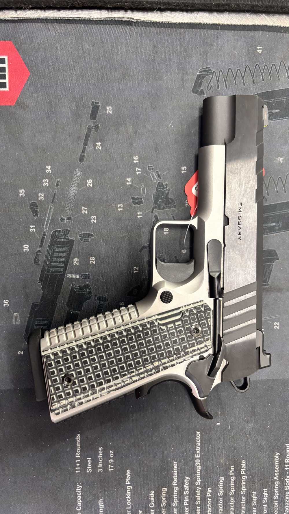 Springfield armory 1911 EMISSARY 4.25” 9mm handgun blued/forged stainless -img-4