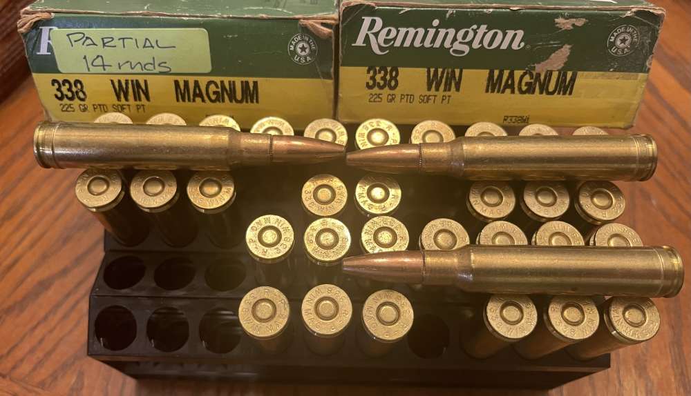 338 Win Mag ammo — Partial lot of 34 rounds-img-7