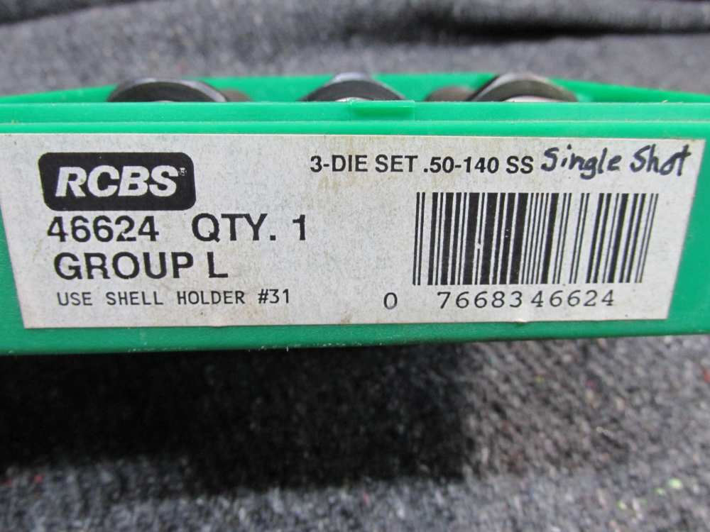 3 PIECE RCBS MADE .50-140 SINGLE SHOT CALIBER RELOADING DIE SET-SCARCE-img-1