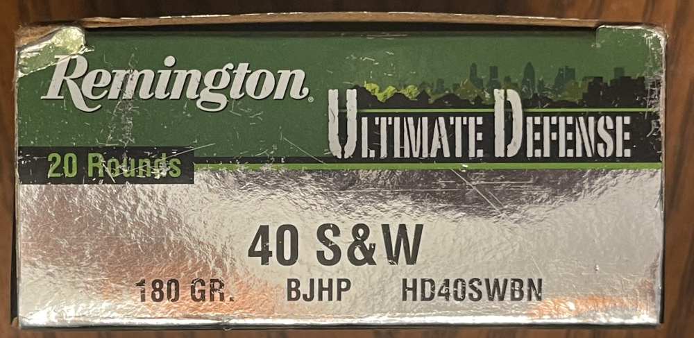 Remington Ultimate Defense 40 S&W ammo — 20 rounds-img-0
