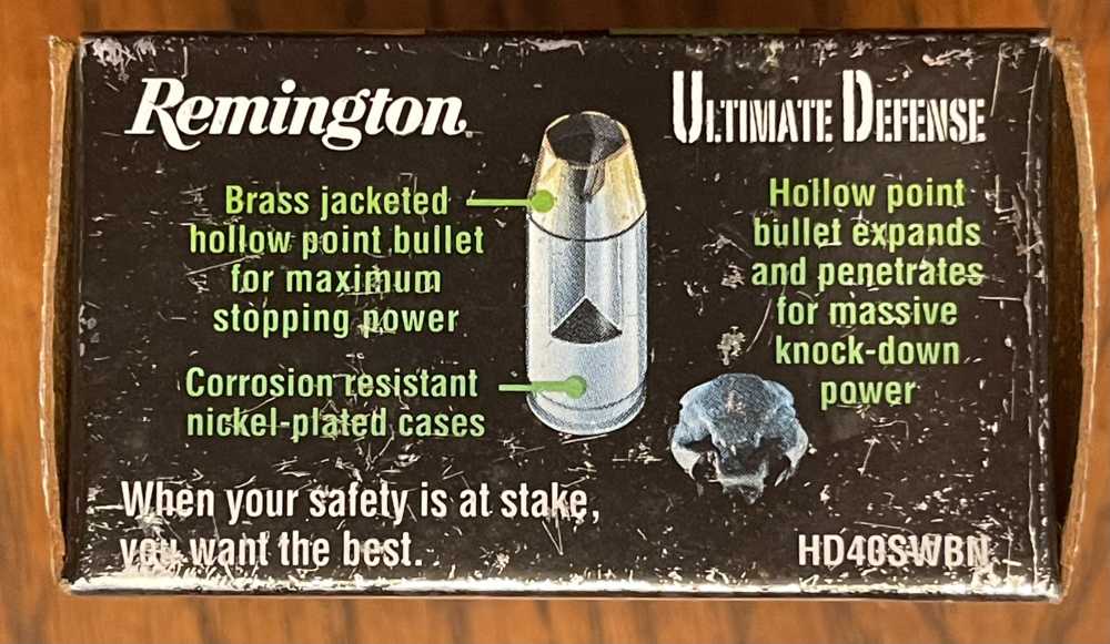 Remington Ultimate Defense 40 S&W ammo — 20 rounds-img-4