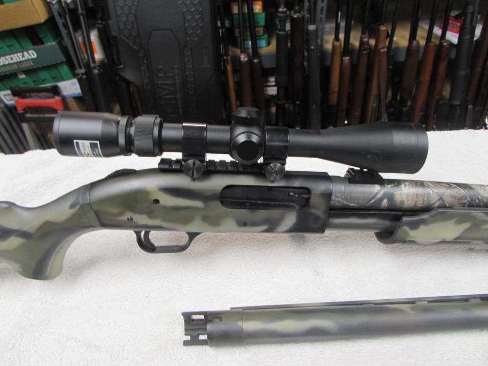 Mossberg 835 12 Ga 3" mag 24" rifle bbl for deer and 24" Turkey bbl & scope-img-1