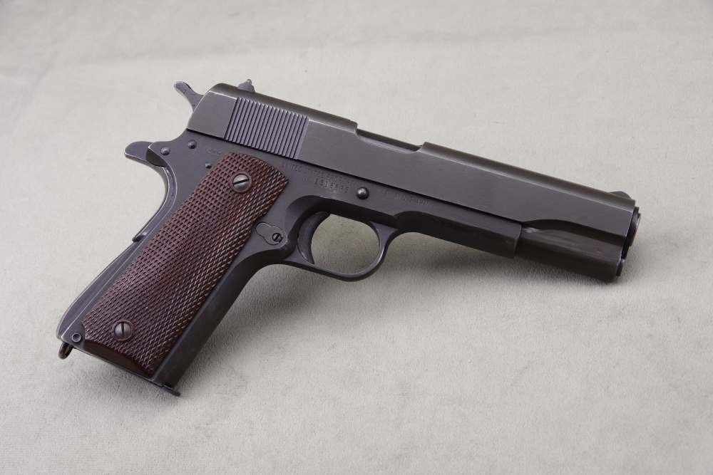 All Original 1943 Remington-Rand 1911A1 45 ACP 5'' Parkerized 96%-img-7