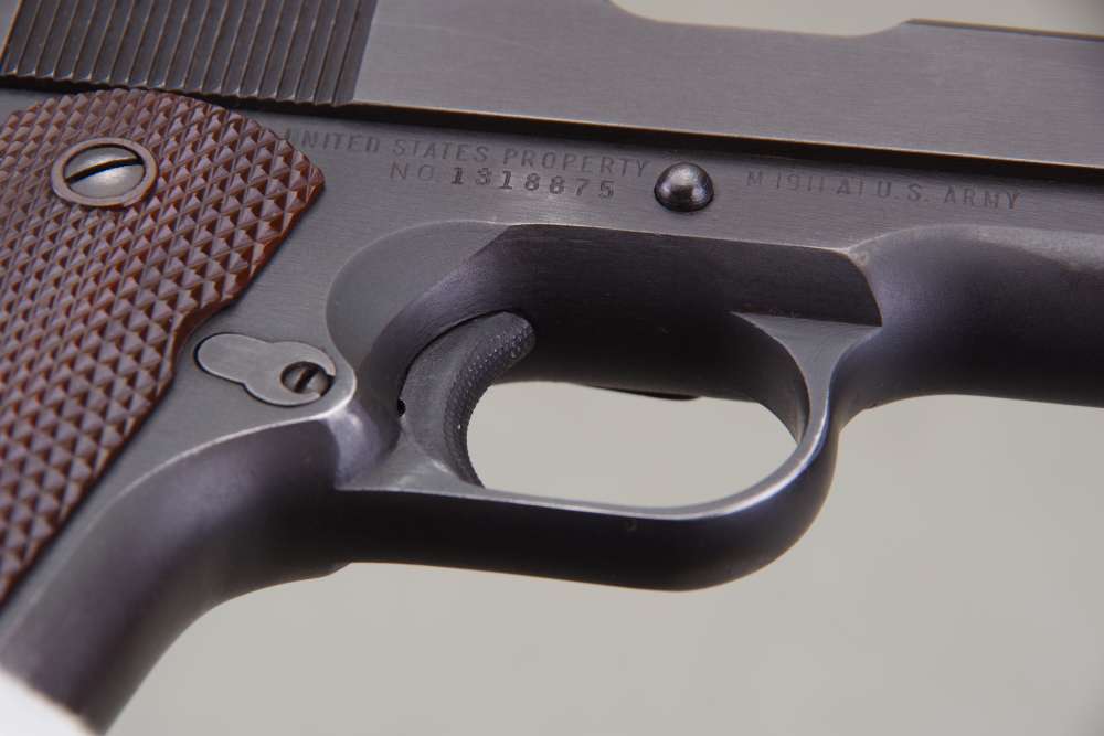 All Original 1943 Remington-Rand 1911A1 45 ACP 5'' Parkerized 96%-img-19