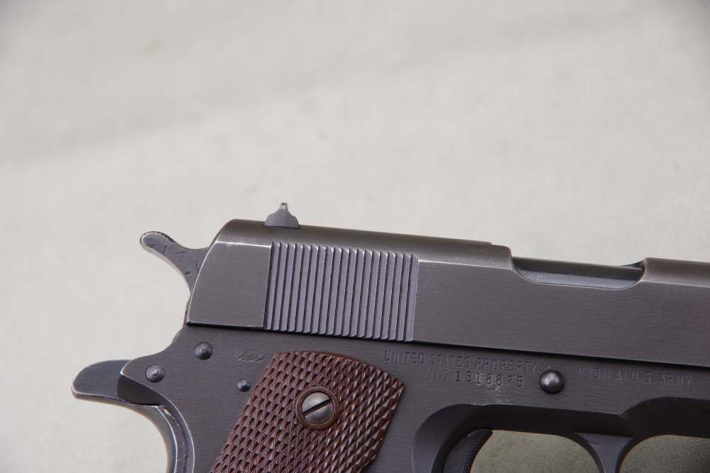 All Original 1943 Remington-Rand 1911A1 45 ACP 5'' Parkerized 96%-img-9
