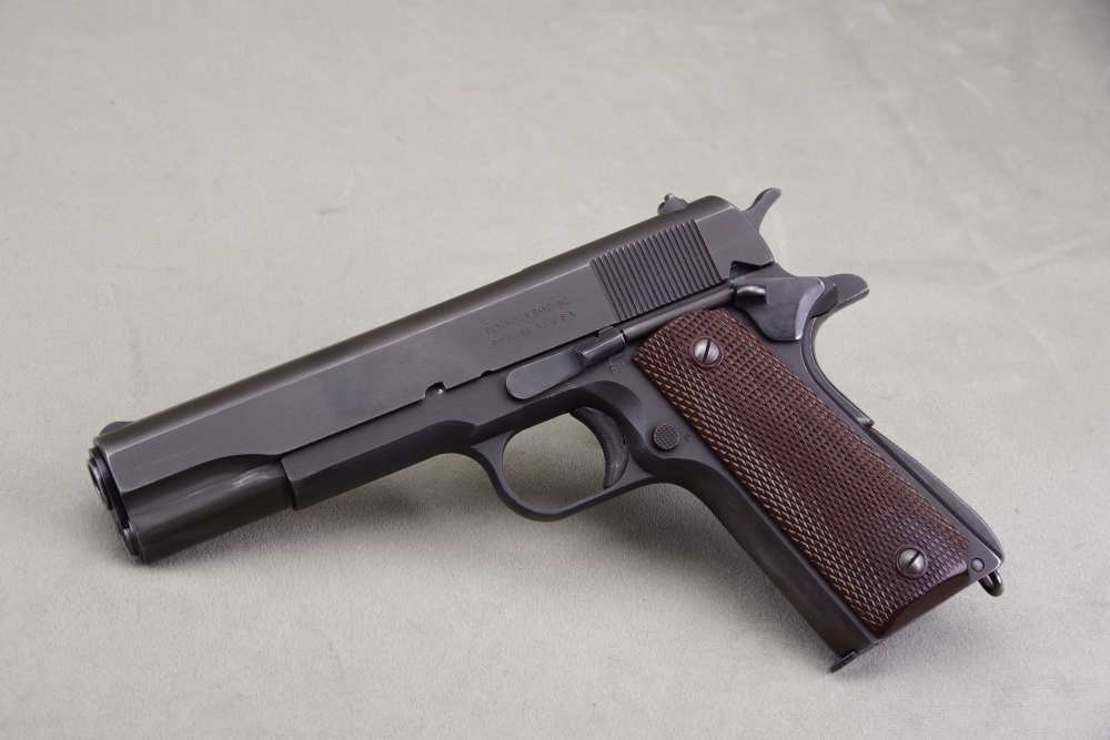 All Original 1943 Remington-Rand 1911A1 45 ACP 5'' Parkerized 96%-img-2