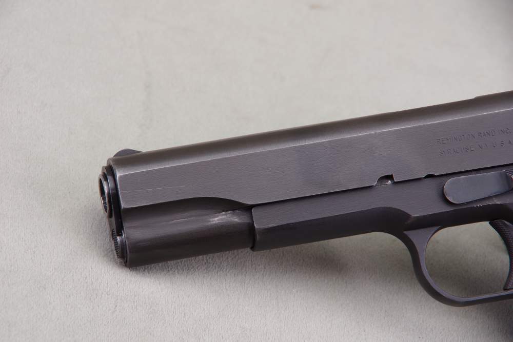 All Original 1943 Remington-Rand 1911A1 45 ACP 5'' Parkerized 96%-img-3