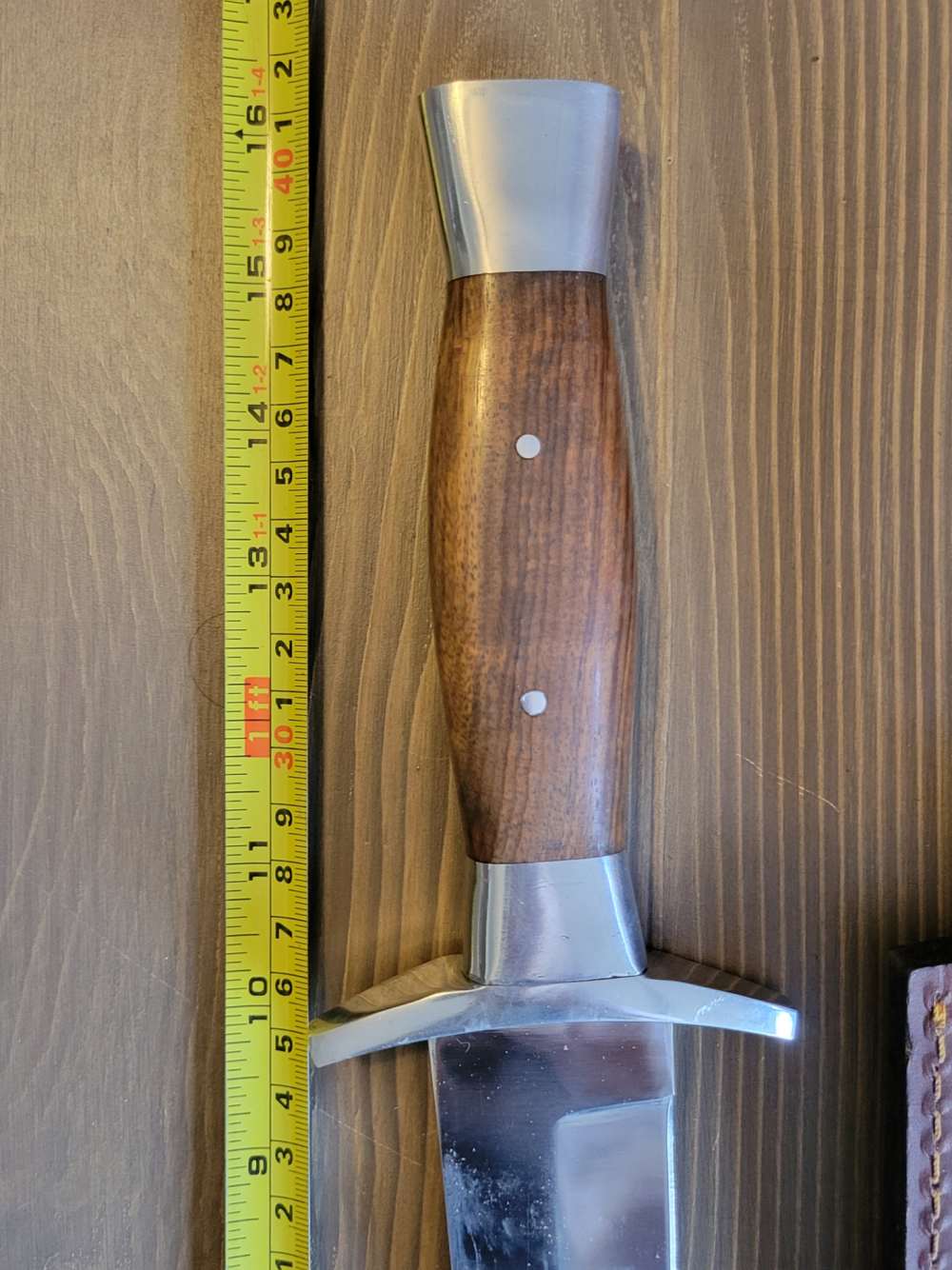 LARGE Custom-Made Bowie Knife with Custom Sheath-img-7