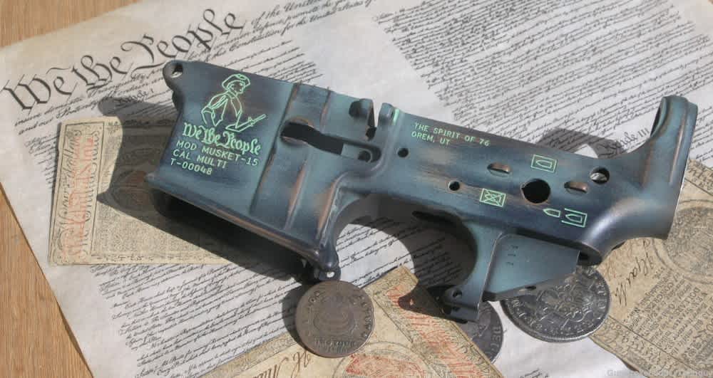 CASE of 25! WE THE PEOPLE Musket-15 RDIAS M4 Pocket Lower Receiver AR-15 -img-0