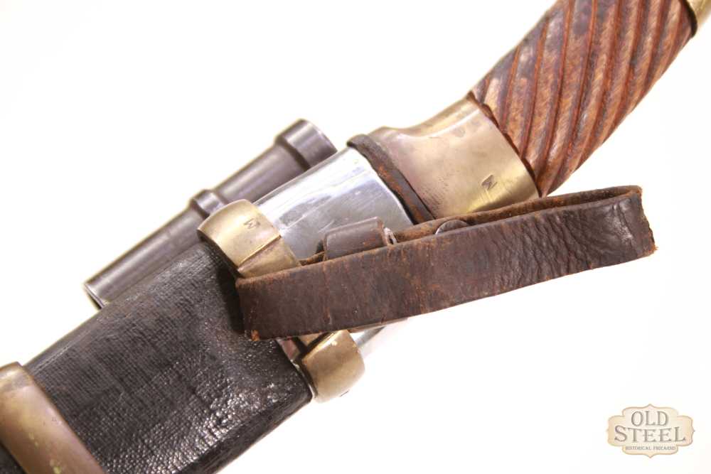 WWII Soviet Shashka Cavalry Sword 1942 w/ Brass 91/30 Bayonet Mount-img-6