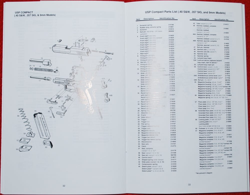 HK USP SERIES FACTORY OPERATOR'S MANUAL WITH UNFILLED WARRANTY CARD-img-2