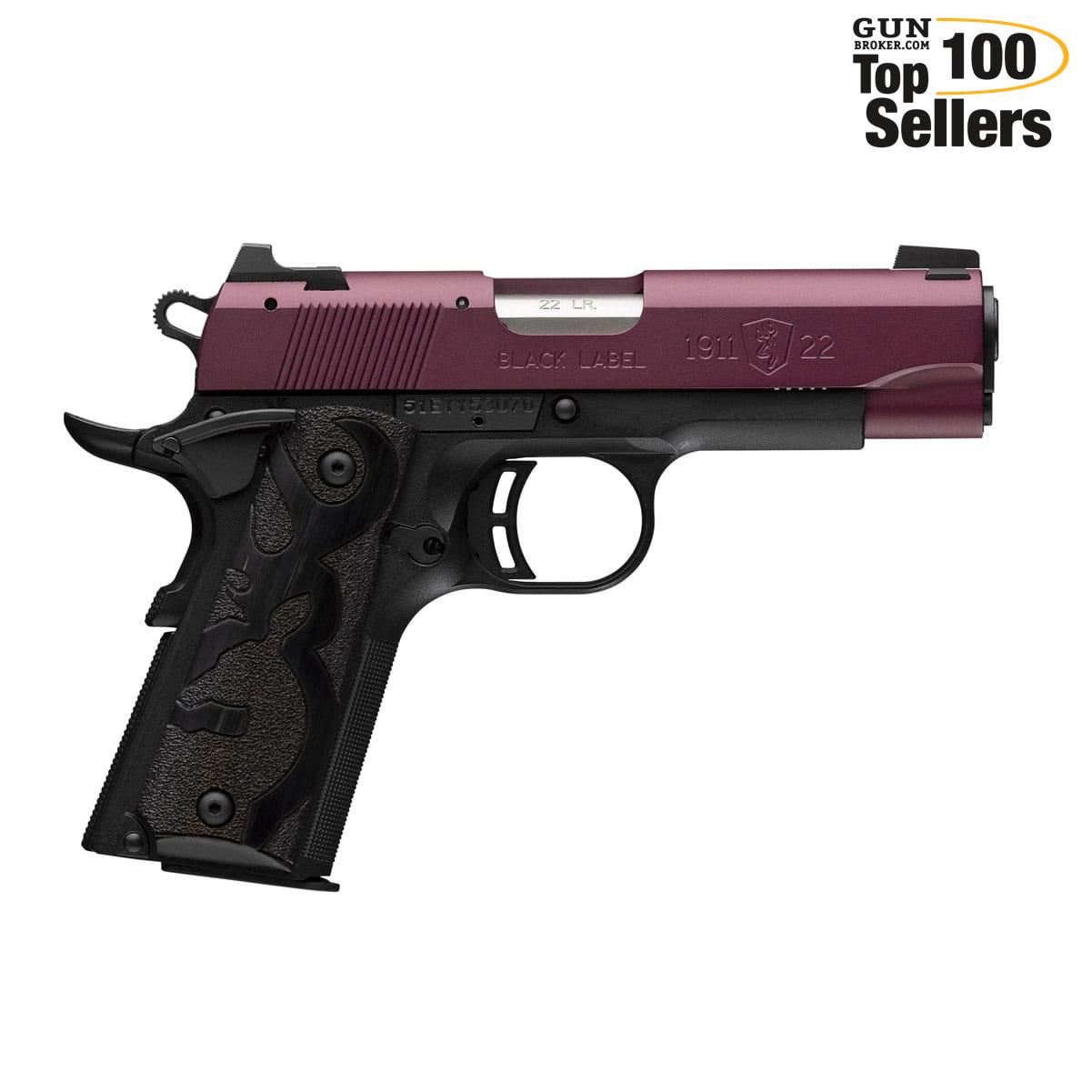 BROWNING 1911-22 Black Label Compact .22LR 3.625in 10rd Pistol 51062490-img-0