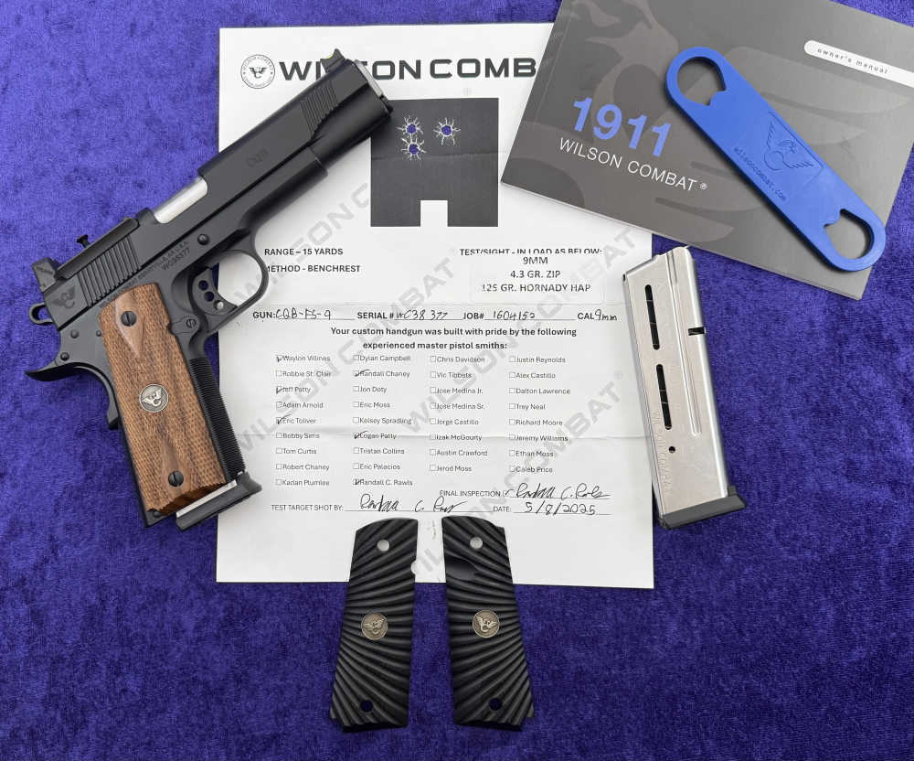Wilson Combat 1911 CQB Government 9MM True Zero RDO Optic Cut RMR Print WC-img-0