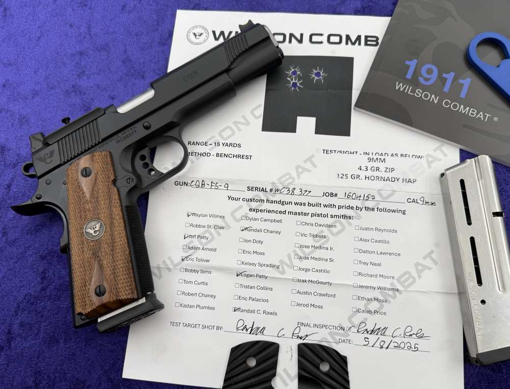 Wilson Combat 1911 CQB Government 9MM True Zero RDO Optic Cut RMR Print WC-img-1