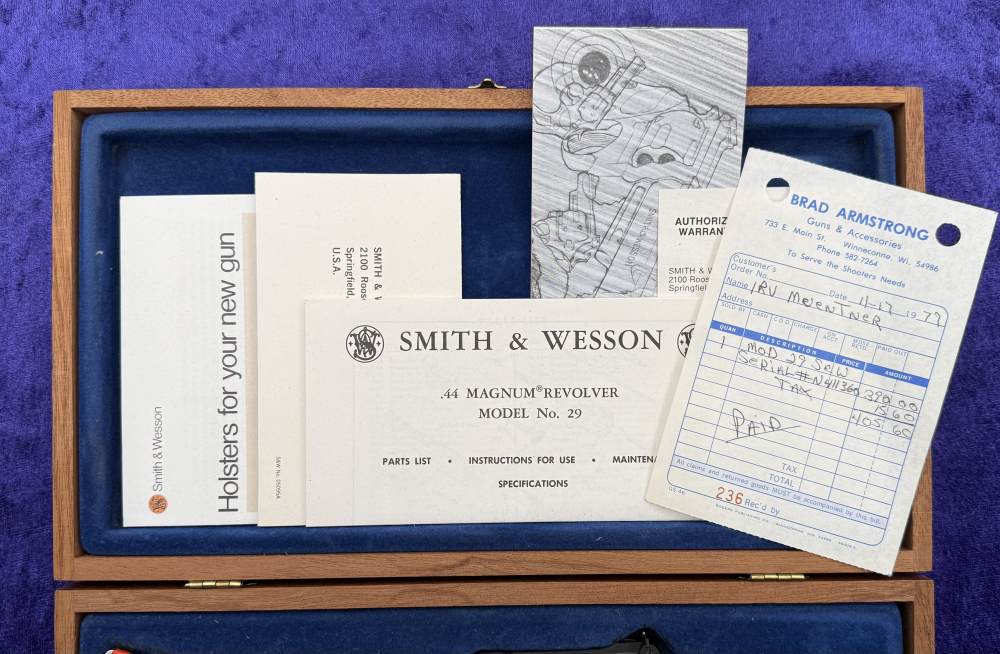 S&W 29-2 Nickel 6.5" .44 Mag Factory Test Fired Only Pres Case 1977 Receipt-img-31