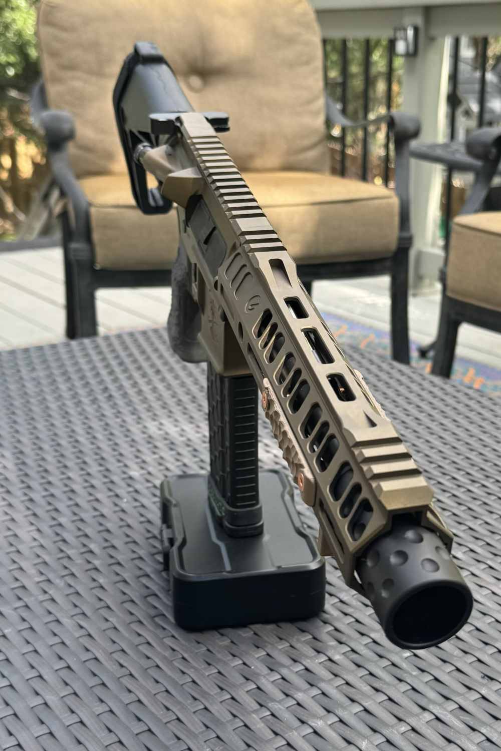 5.56 Burnt Bronze AR Pistol | 7.5" Grid Defense Upper-img-11