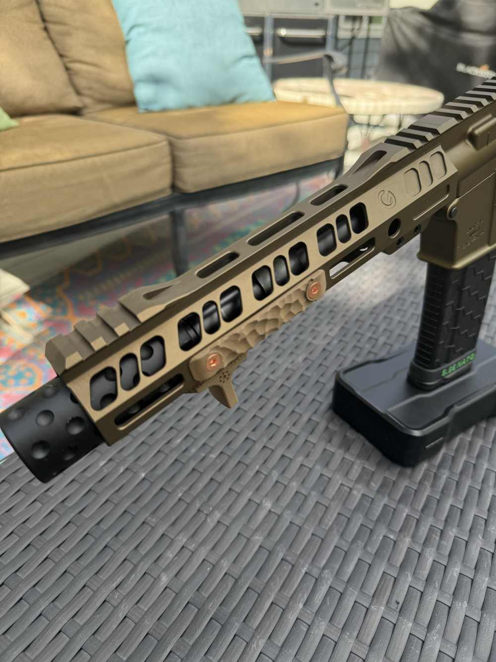 5.56 Burnt Bronze AR Pistol | 7.5" Grid Defense Upper-img-9