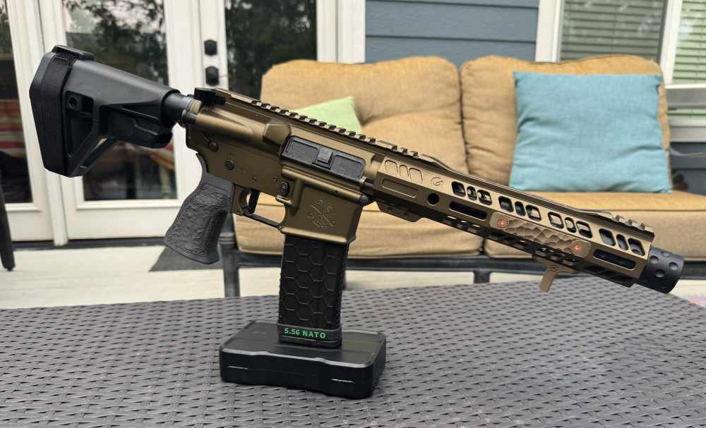 5.56 Burnt Bronze AR Pistol | 7.5" Grid Defense Upper-img-5