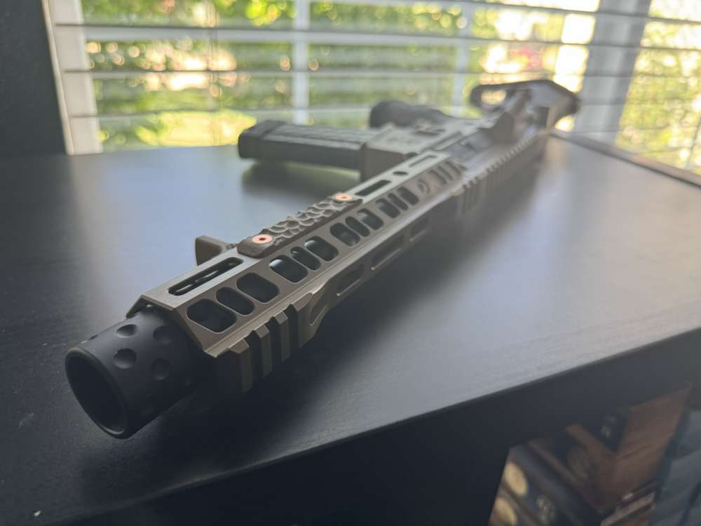 5.56 Burnt Bronze AR Pistol | 7.5" Grid Defense Upper-img-15